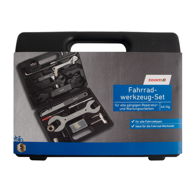 toom Fahrradwerkzeug-Set 46-teilig, Aufbewahrungskoffer