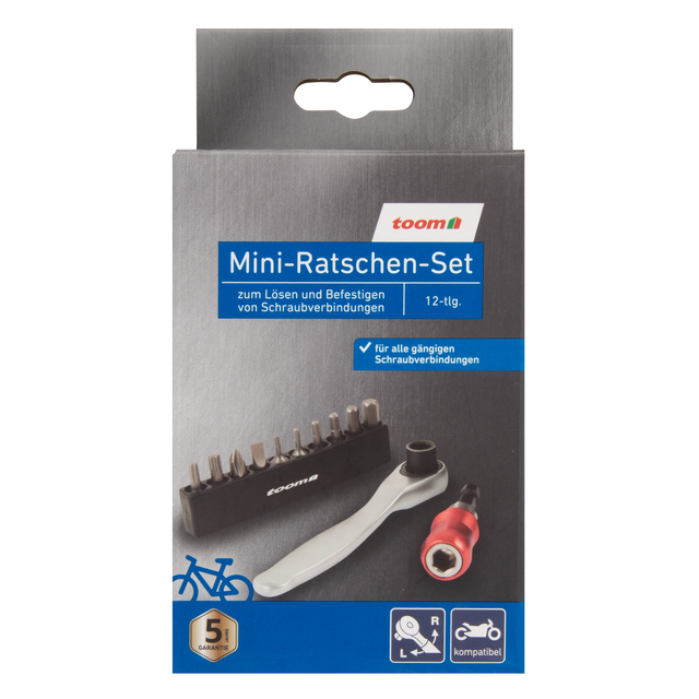 toom Mini-Ratschen-Set 12-teilig, Aufbewahrungsbox