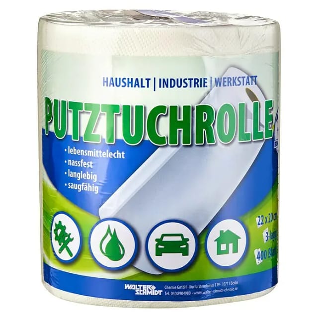 Robbyrob Putztuchrolle weiß 3-lagig 400 Blatt