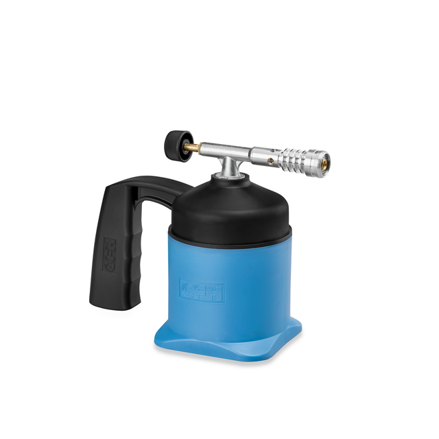 CFH Lötlampe 'LM 1000' blau/schwarz 650 °C, inkl. 5 Kartuschen
