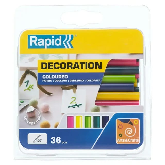 Rapid Heißklebesticks farbig Ø 7 x 90 mm 36 Stück