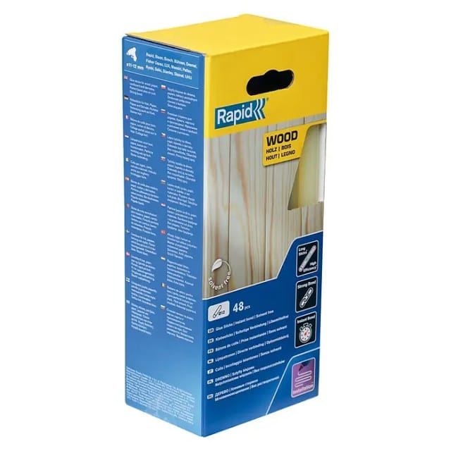 Rapid Klebestick für Holz gelb Ø 12 x 190 mm 48 Stück