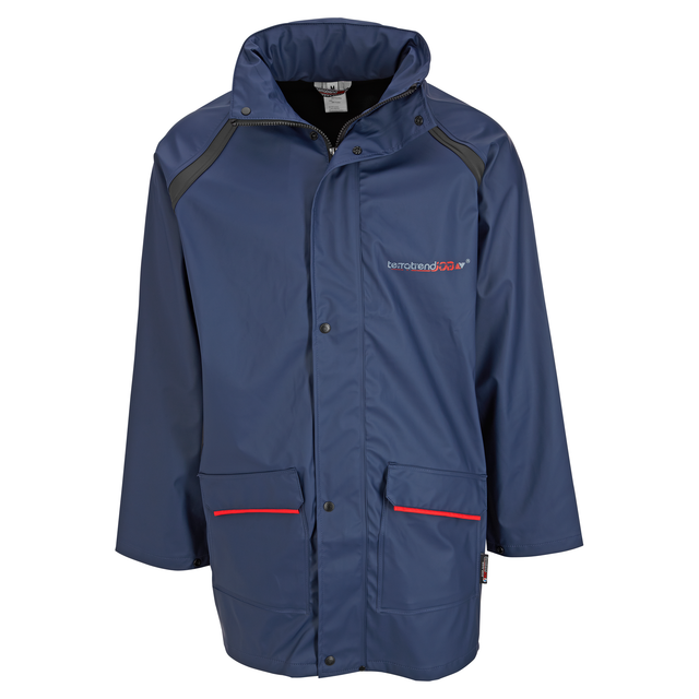 Regenjacke marineblau/rot Gr. XXL