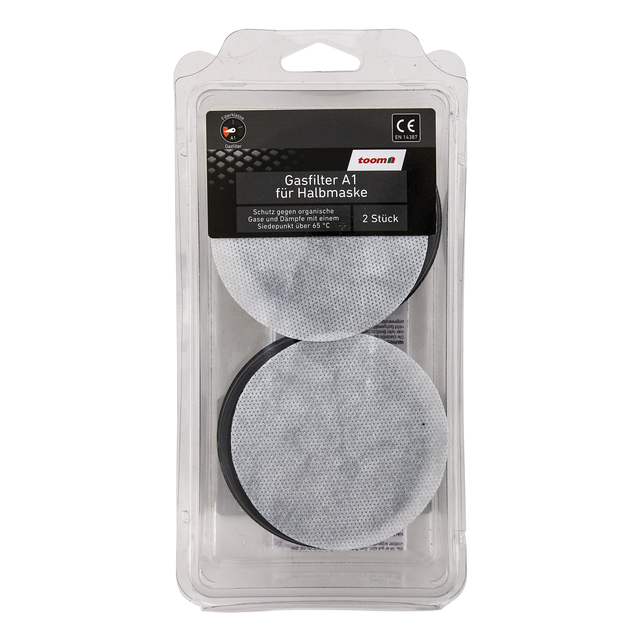 toom Gasfilter A1 für Halbmaske, 2 Stück