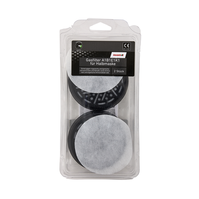 toom Gasfilter A1/B1/E1/K1 für Halbmaske, 2 Stück