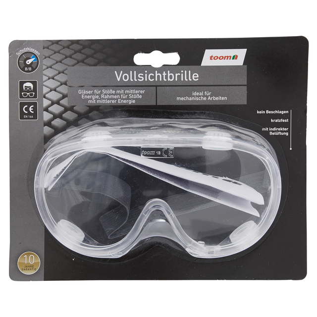 toom Vollsichtbrille beschlagfrei Klasse B/B