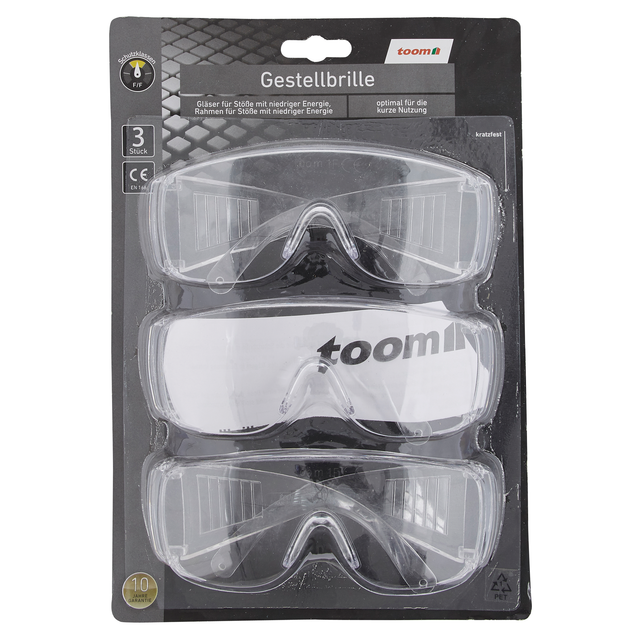 toom Gestellbrille Multipack Klasse F/F 3 Stück