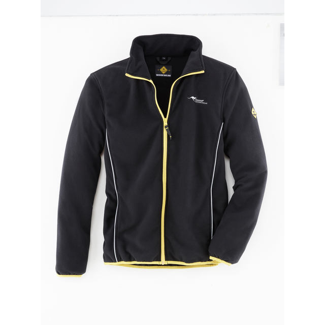 Herren Fleecejacke `Roadsign' Größe XXL schwarz/gelb