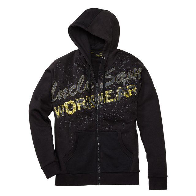 Herren Sweatjacke 'Uncle Sam' Größe XL anthrazit/schwarz