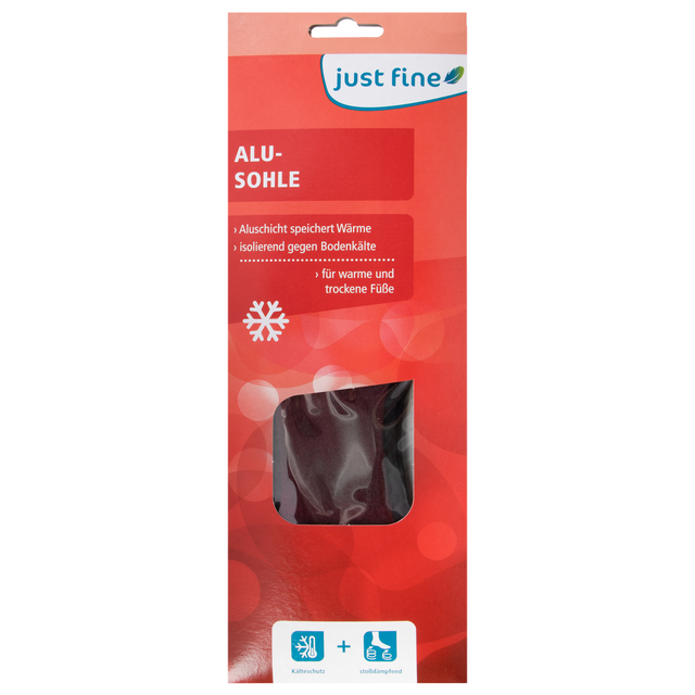 Alu-Schuheinlegesohle braun, silber 40/41