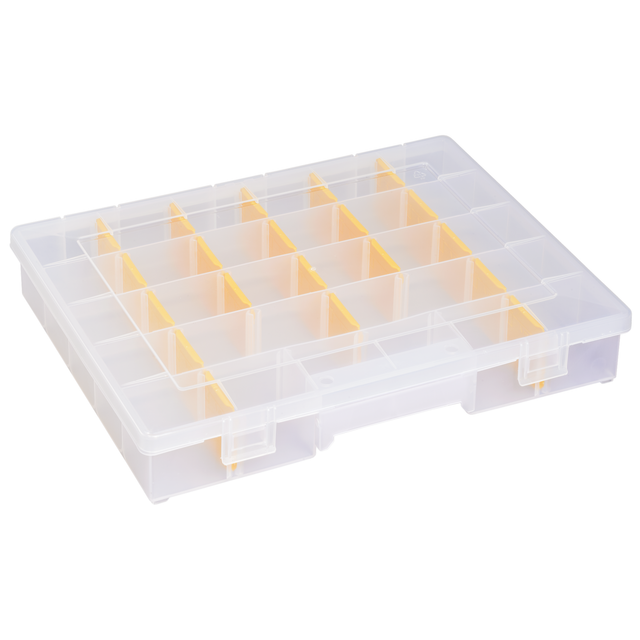 Allit EuroPlus Sortimentskasten 'Basic 37/7-20' 7 - 27 Fächer transparent 37 x 29,5 x 6 cm
