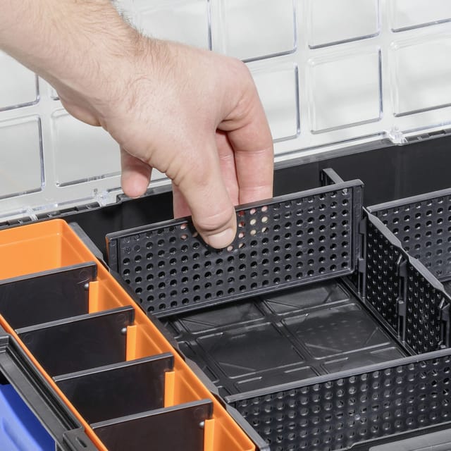 Allit EuroPlus Profi-Kleinteilekoffer 'Pro K44/12-6' mit Clips schwarz