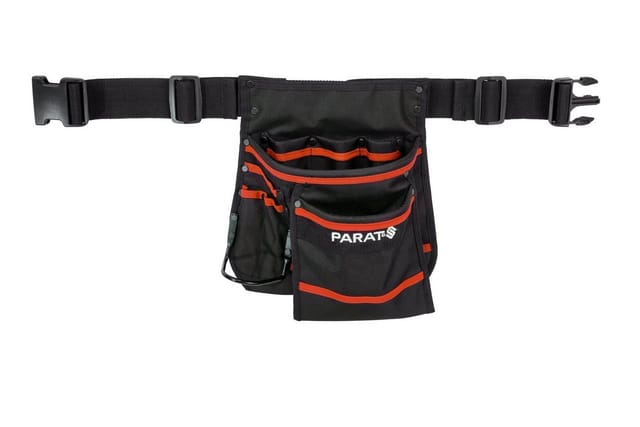 Parat Werkzeug-Gürteltasche 'PARABELT M' schwarz/rot 30 x 24 x 10 cm