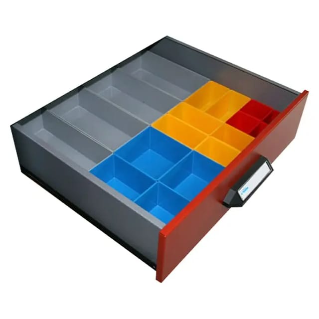 Küpper Universal-Schubladenunterteilungs-Set mit 18 Boxen, 43 x 44 x 6