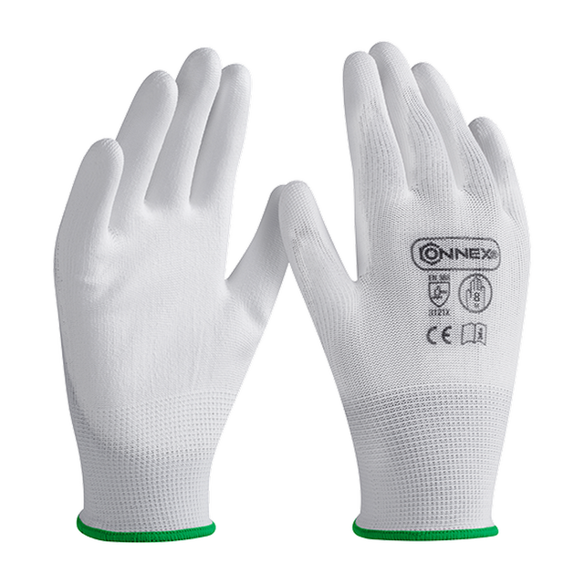 Connex Arbeitshandschuh 'Economic White' weiß Größe 8/M