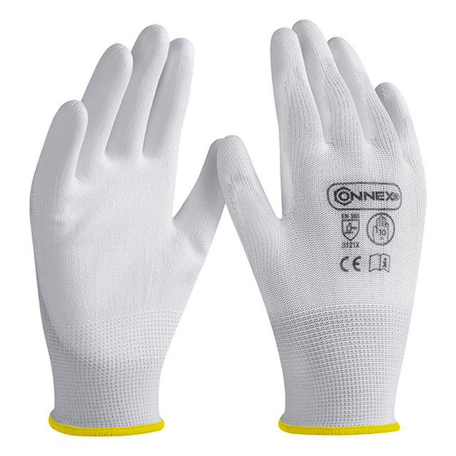 Connex Arbeitshandschuh 'Economic White' weiß Größe 10/XL