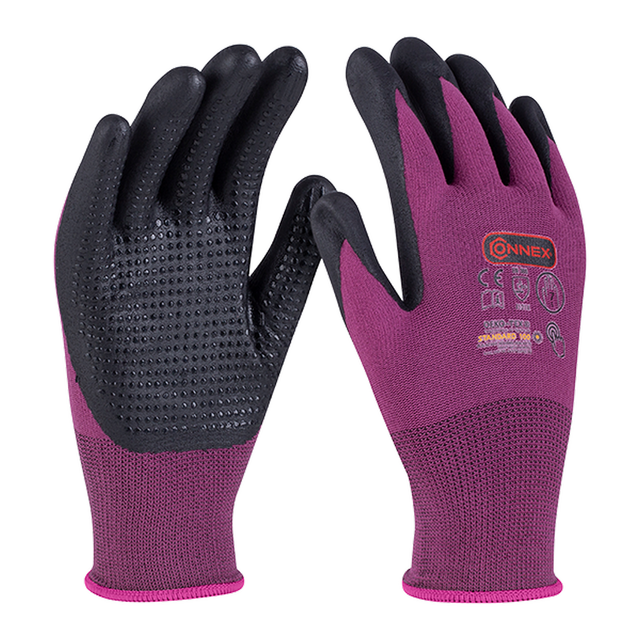 Connex Arbeitshandschuh 'Economic Comfort Touch' rot/schwarz Größe 7/S