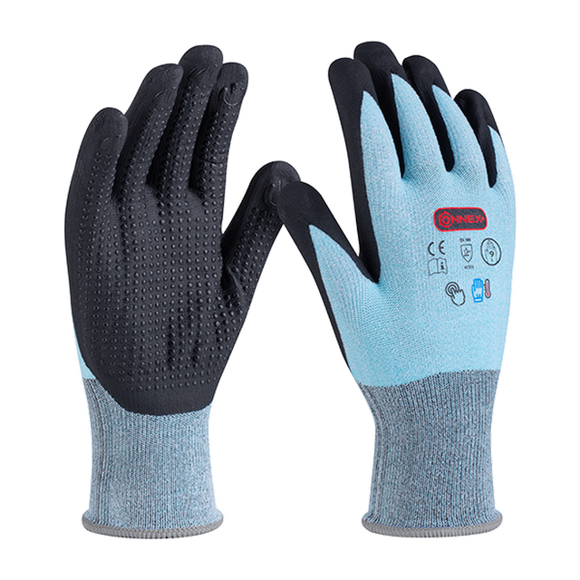 Connex Arbeitshandschuh 'Economic Comfort Cool&Touch' blau/weiß/schwarz Größe 9/L