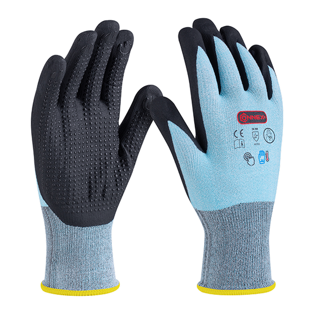 Connex Arbeitshandschuh 'Economic Comfort Cool&Touch' blau/weiß/schwarz Größe 10/XL