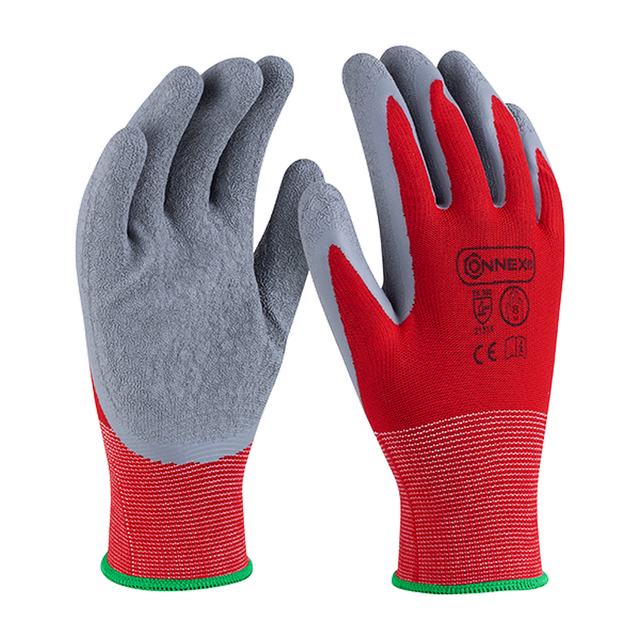Connex Arbeitshandschuh 'Outdoor Grip' rot/grau Größe 8/M