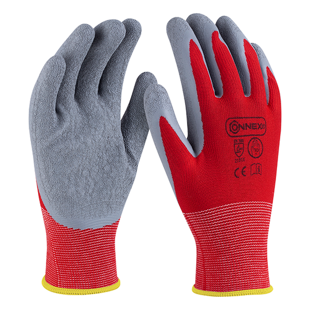 Connex Arbeitshandschuh 'Outdoor Grip' rot/grau Größe 10/XL