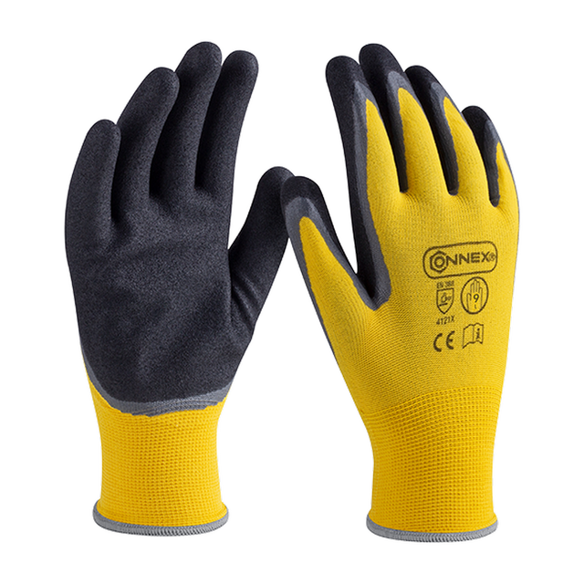 Connex Arbeitshandschuh 'Outdoor Best Grip' gelb/grau/schwarz Größe 9/L