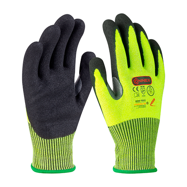 Connex Arbeitshandschuh 'Outdoor Cut C Plus' gelb/schwarz Größe 8/M