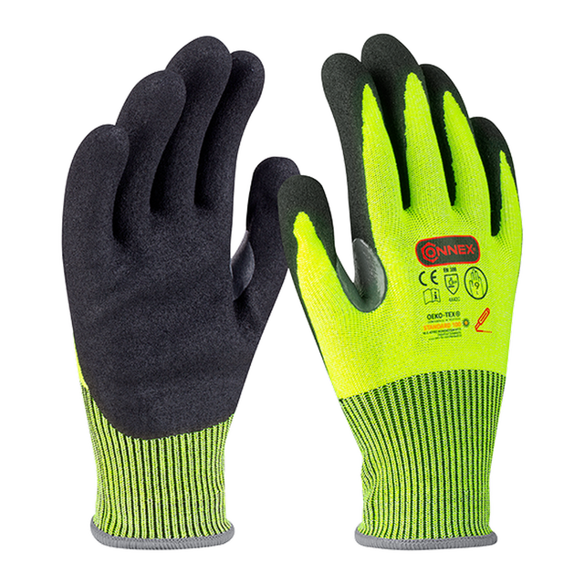 Connex Arbeitshandschuh 'Outdoor Cut C Plus' gelb/schwarz Größe 9/L
