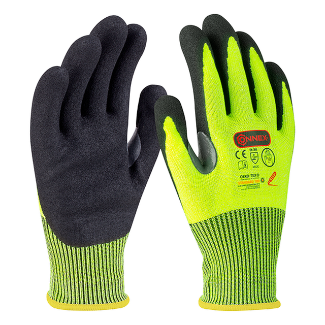 Connex Arbeitshandschuh 'Outdoor Cut C Plus' gelb/schwarz Größe 10/XL
