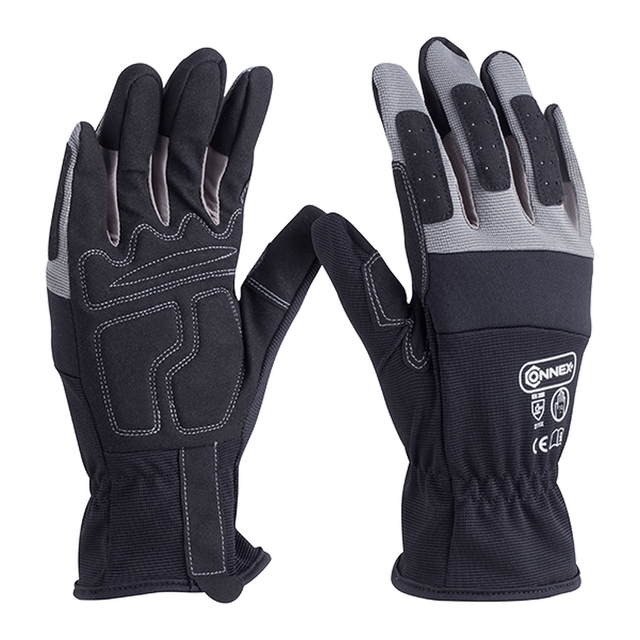 Connex Arbeitshandschuh 'Outdoor Construction Pro' grau/schwarz Größe 10/XL