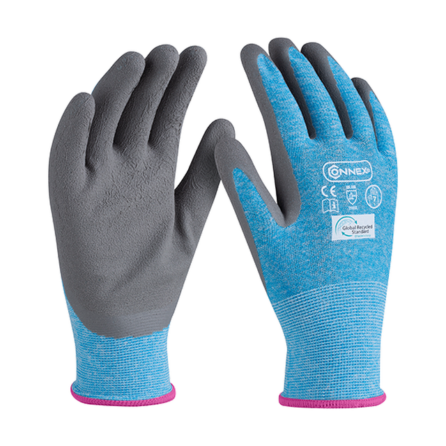 Connex Arbeitshandschuh 'Recycled Universal' blau/grau Größe 7/S