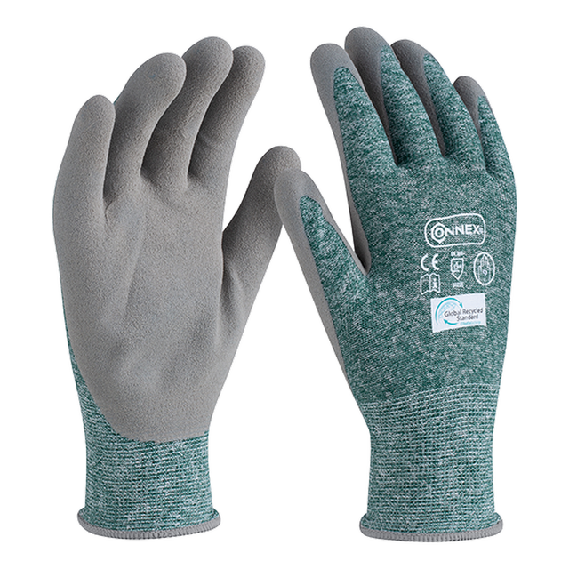 Connex Arbeitshandschuh 'Recycled Outdoor' grün/weiß/grau Größe 9/L