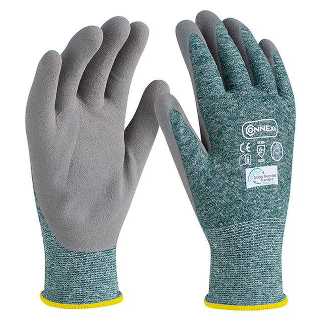 Connex Arbeitshandschuh 'Recycled Outdoor' grün/weiß/grau Größe 10/XL