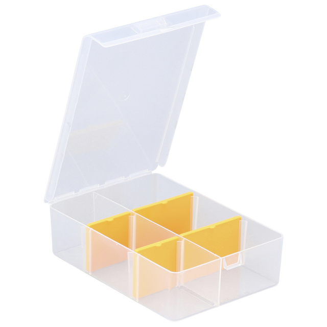 Allit EuroPlus Sortimentskasten 'Basic 11/2-4' 2-6 Fächer transparent 17,5 x 12 x 4,4 cm