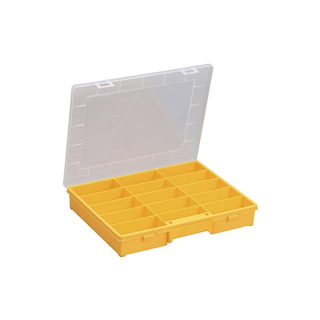Allit EuroPlus Sortimentskasten 15 Fächer 'Basic 37/15' gelb 37 x 29,5 x 6 cm