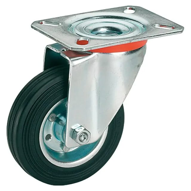 Dörner & Helmer Transportgeräte-Lenkrolle mit Platte 200 mm