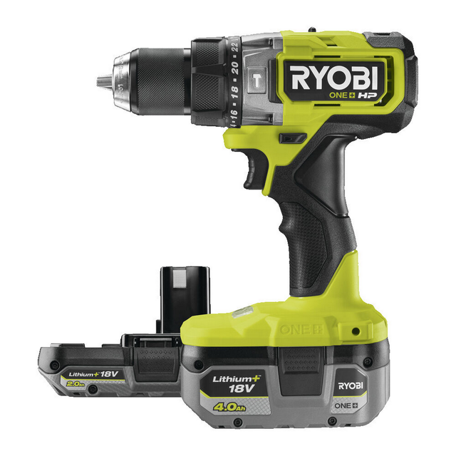 Ryobi Akku-Schlagbohrschrauber 'ONE+ HP RPD18X-242S' 18 V inkl. 2 Akkus (2 Ah/4 Ah) und Ladegerät