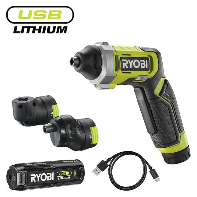 Ryobi Akku-Bohrschrauber 'USB-Lithium' 4 V mit Akku und Ladegerät