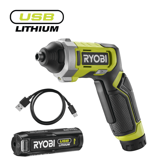 Ryobi Akkuschrauber 'USB-Lithium' 4 V mit Akku und Ladekabel