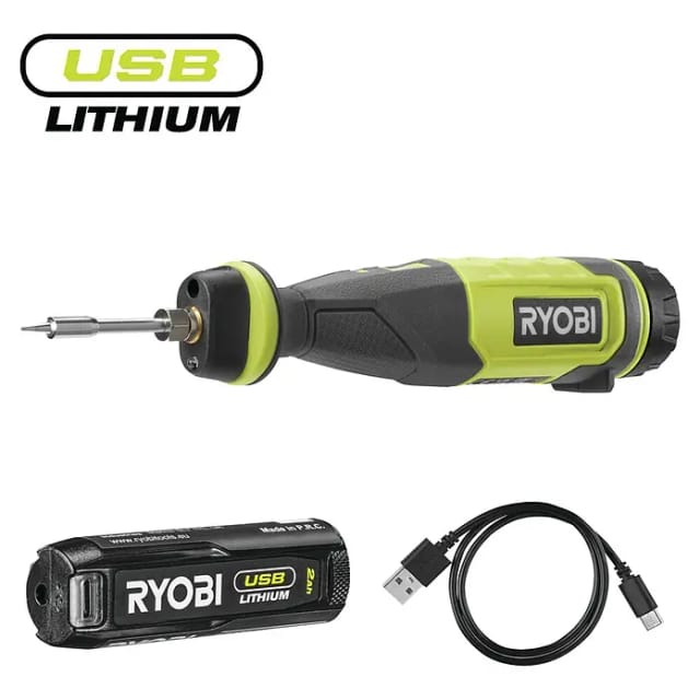 Ryobi Akku-Lötstift 4 V inklusive Akku und USB-C Ladekabel