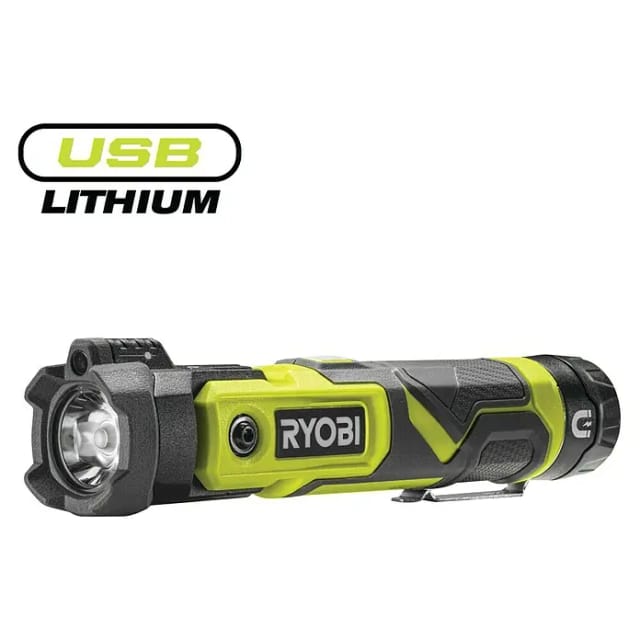 Ryobi Akku-Taschenlampe 'USB-Lithium' 640 lm 23,8 cm 4 V ohne Akku und Ladekabel
