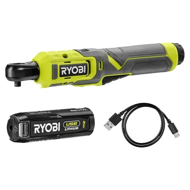 Ryobi Akku-Ratschenschrauber 'USB-Lithium' 1/4" 4 V mit Akku und Ladegerät