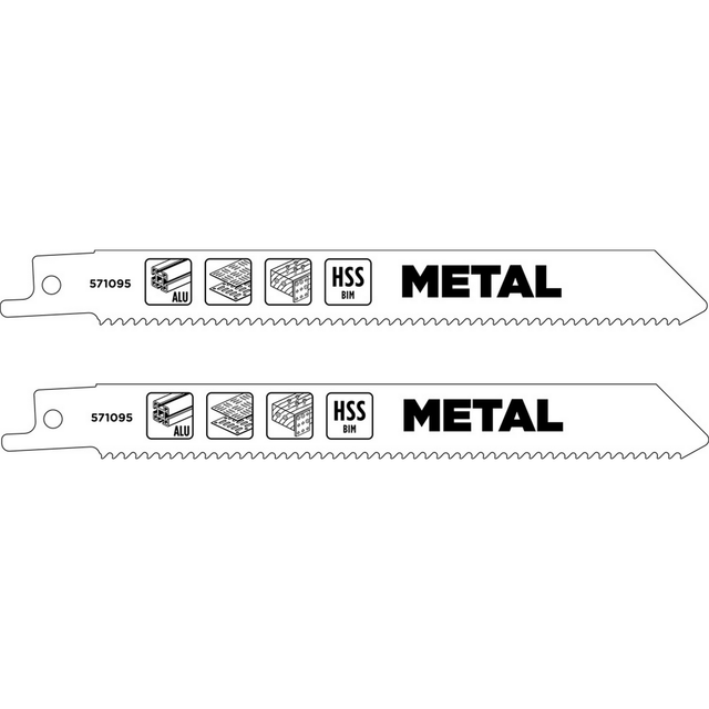 kwb HSS-Bimetall-Säbelsägeblatt-Set 152 mm 2-teilig