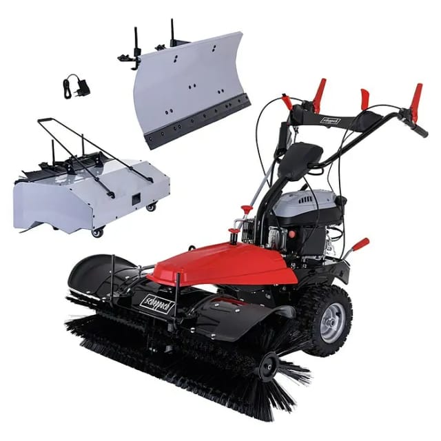 Scheppach Kehrmaschine 'SC2200PE' inkl.Schneeschild, Sammelbehälter