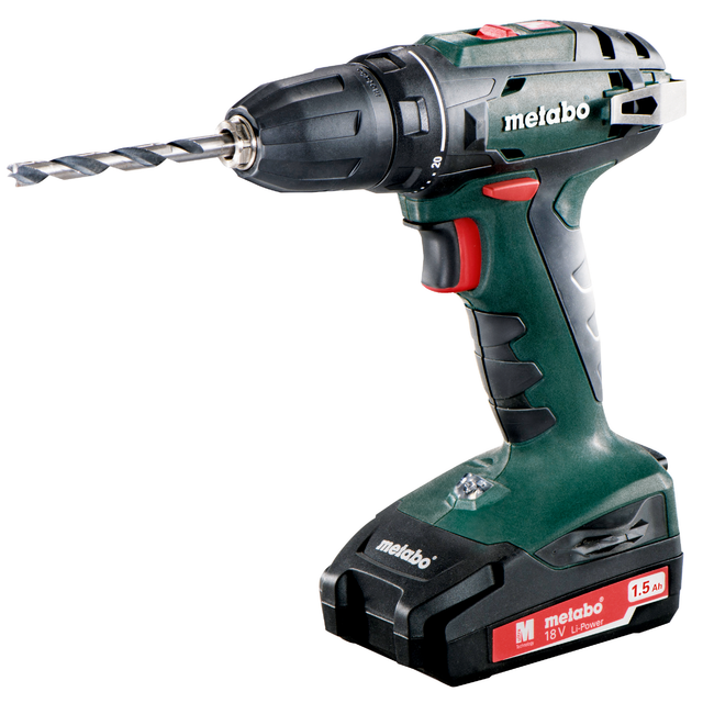 Metabo Akku-Bohrschrauber 'BS 18' 18 V mit 2 Akkus und Ladegerät