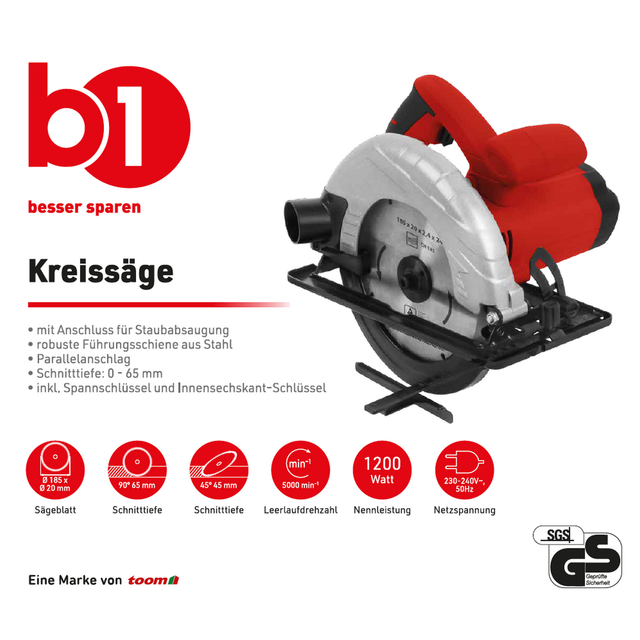 B1 Kreissäge 1200 W