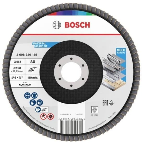 Fächerscheibe Bosch X451 150 Mm Körnung 80