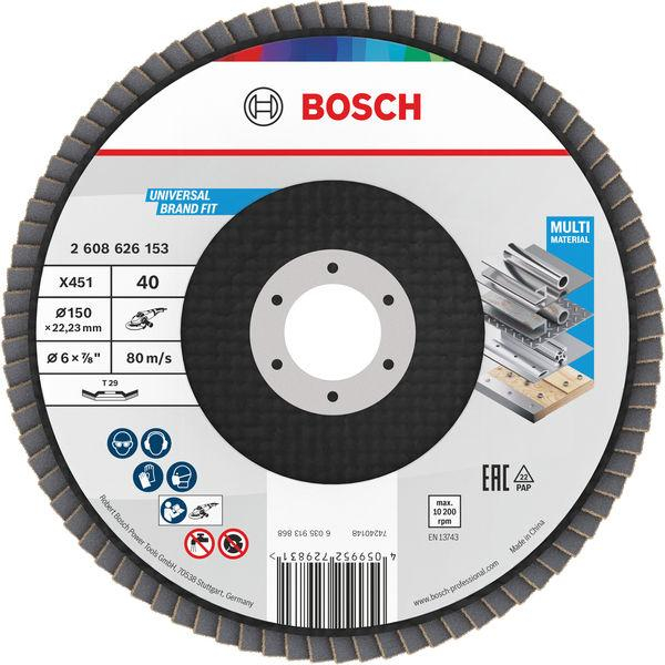Schleifscheibe Bosch X451 150 Mm Korn 40 Verstärkt
