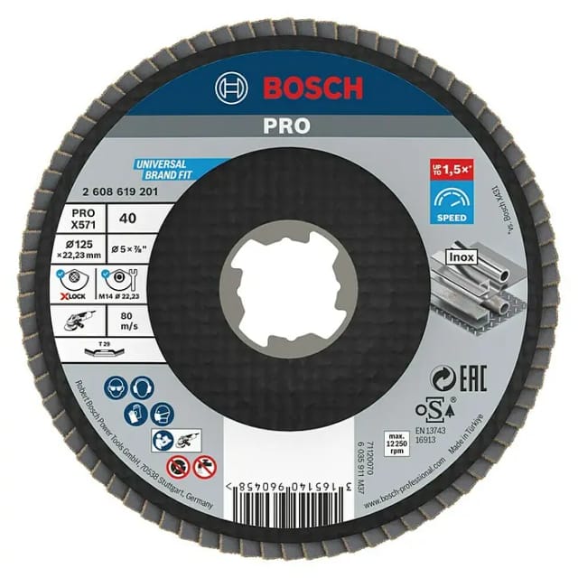Bosch Fächerschleifscheibe gekröpft Ø 125 mm K40