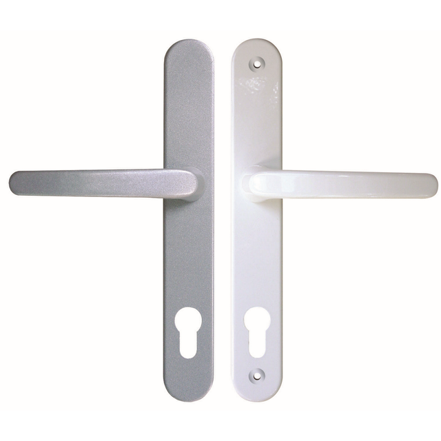 Roro Türdrücker 'Compact' weiss/silber 92 mm
